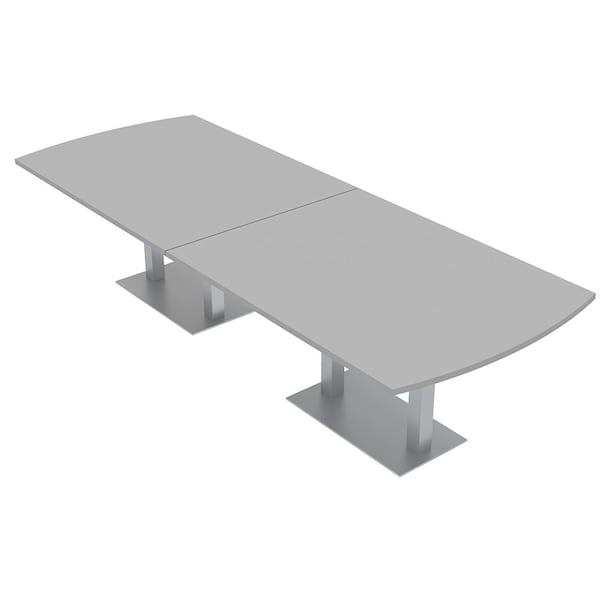 45 in W, 144 in L, 29 in H, Engineered Wood Top, Grey